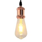 vidaXL Douilles de lampe 2 Pièces bronze or rose E27