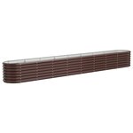 vidaXL Lit surélevé de jardin Acier galvanisé marron