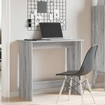 vidaXL Bureau sonoma gris 80x40x75 cm bois d'ingénierie