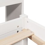vidaXL Lit bibliothèque sans matelas blanc 180x200 cm bois pin massif