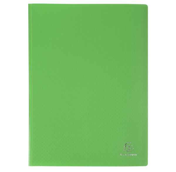 Protège-documents En Polypropylène 5/10e Opak Pochettes Cristal 60 Vues - A4 - Vert Clair - X 12 - Exacompta