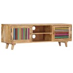 vidaXL Meuble TV 120x30x40 cm Bois massif de manguier