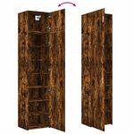 vidaXL Armoire de rangement mince chêne fumé 50x42 5x225 cm