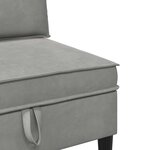 vidaXL Ensemble de meubles pour le salon 4 Pièces Gris clair Velours
