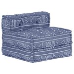 vidaXL Pouf modulaire Indigo Tissu