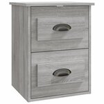 vidaXL Table de chevet murale sonoma gris 41 5x36x53 cm