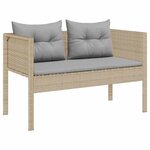 vidaXL Ensemble de canapé de jardin 6 Pièces Beige  gris clair polyrotin