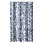 vidaXL Moustiquaire bleu et blanc 118x220 cm chenille