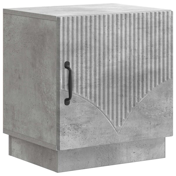 vidaXL Table de chevet Gris Béton 43 x 34 5 x 47 cm Bois d'ingénierie