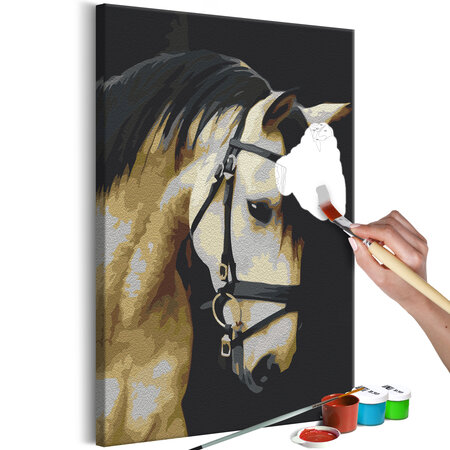 Tableau à peindre par soi-même - horse portrait  l x h en cm 40x60