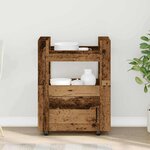 vidaXL Chariot de cuisine Bois ancien 60 x 45 x 80 cm