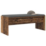vidaXL Banc d'entrée avec coussin Bois ancien 103 x 38 x 40 cm