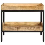 vidaXL Table d'appoint 55x55x45 cm Bois massif Manguier brut