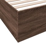 vidaXL Cadre de lit sans matelas chêne marron 200x200 cm