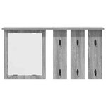 vidaXL Porte-manteau mural avec étagère Sonoma gris 85 x 10 x 45 cm