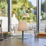 Lampe de table sans fil Standy mini Olive 25 cm pied vert olive - LED blanc chaud et blanc