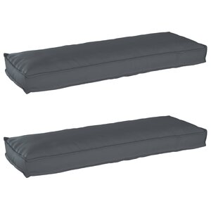 vidaXL Set de coussins de palette 2 pc Tissu Oxford Anthracite
