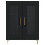 vidaXL Buffet noir 69 5x34x90 cm bois d'ingénierie