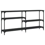 vidaXL Table console noir 160x29x75 cm Bois d'ingénierie