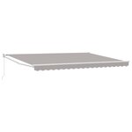 vidaXL Auvent Gris clair 4 5 × 3 m Polyester et métal