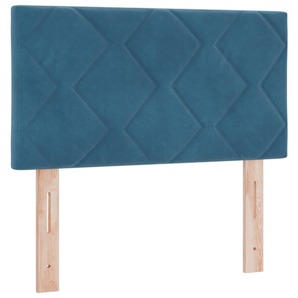 Tête de lit vidaXL Design Blocs Diamants Bleu Foncé 80 cm Velours