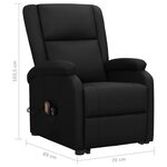vidaXL Fauteuil Noir Similicuir