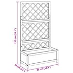 vidaXL Lit surélevé avec treillis 85x38x150 cm Bois massif d'acacia