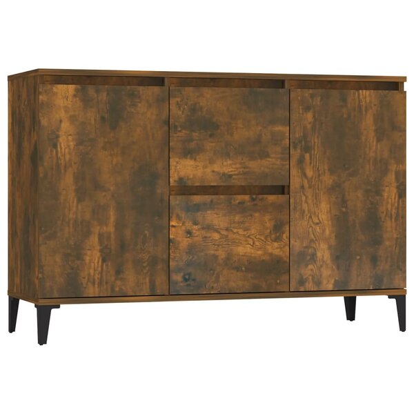 vidaXL Buffet Chêne fumé 102x35x70 cm Bois d'ingénierie