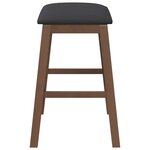 vidaXL chaises de bar avec coussins 2 Pièces marron bois massif d'hévéa