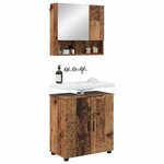 vidaXL Ensemble de mobilier de salle de bain 2 Pièces Bois Ancien