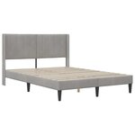 vidaXL Cadre de lit avec matelas Gris clair 160 x 200 cm Velours