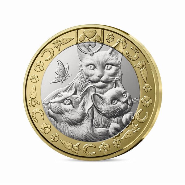 Animaux préférés des Français Monnaie de 5€ métal commun - Chat