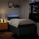 vidaXL Sommier à lattes de lit avec matelas Bleu 120x200 cm Tissu