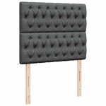 vidaXL Cadre de lit ottoman avec matelas gris foncé 120x200cm tissu