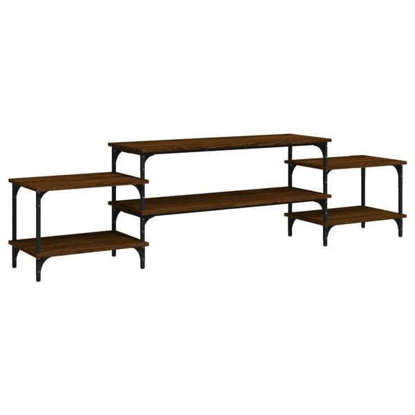 vidaXL Meuble TV chêne marron 197x35x52 cm bois d'ingénierie