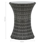 Vidaxl table d'appoint de jardin forme de tambour gris résine tressée