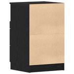 vidaXL Tables de chevet 2 Pièces Chêne noir 40x35x65 cm Bois d'ingénierie