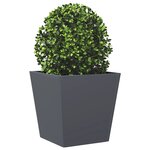 vidaXL Jardinières 2 Pièces anthracite 40x40x40 cm acier