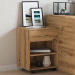 vidaXL Armoire roulante chêne artisanal 46x36x59 cm bois d'ingénierie