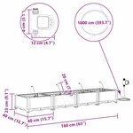 vidaXL Jardinières de jardin 1 pc Blanc 160 x 40 x 22 cm Plastique