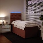 vidaXL Sommier à lattes de lit et matelas Rose 80x200 cm Velours