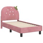 vidaXL Cadre de lit pour tout-petit avec tête de lit Rose 70 x 140 cm
