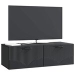vidaXL Meuble TV mural Noir 98 x 41 x 30 cm Bois d'ingénierie