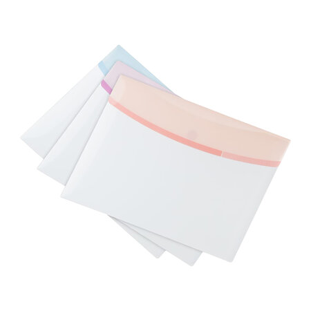Pochettes à scratch format a4 tarifold couleurs assorties - paquet de 6