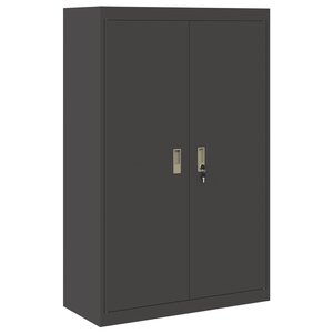 vidaXL Armoire de rangement 2 Pièces Noir 90 x 40 x 140 cm Acier