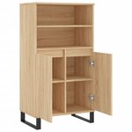 vidaXL Buffet haut Chêne sonoma 60x36x110 cm Bois d'ingénierie