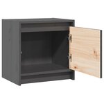 vidaXL Table de chevet Gris 40x30 5x40 cm Bois de pin massif