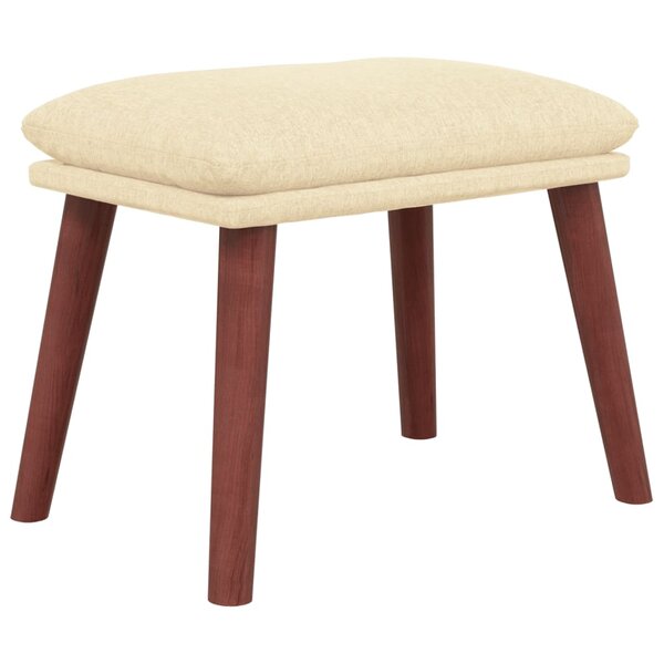 vidaXL Repose-pied Crème 45x29 5x35 cm Tissu