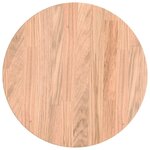 vidaXL Plateau de table Autre Marron clair Ø 30 x 4 cm Chêne massif