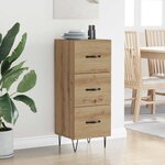 vidaXL Buffet chêne artisanal 34 x 34 5 x 90 cm Bois d'ingénierie